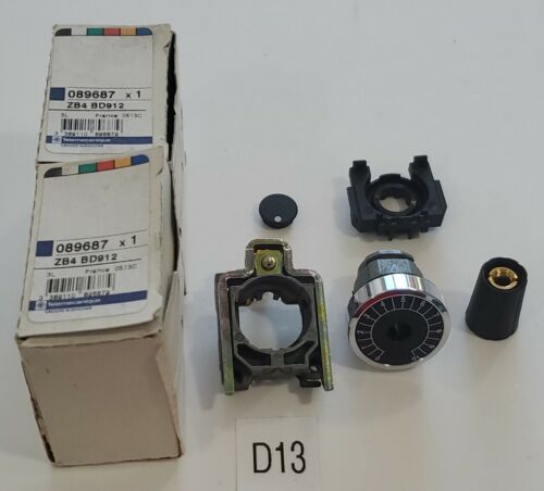 *NEW* LOT OF 2 Telemecanique ZB4 BD912 Potentiometer Operator Knobs + Warranty! Main Image