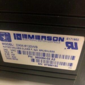 Emerson DXM-6120WB Servo Motor 3000RPM 960084-01 Rev A.2 Warranty Fast Shipping - Image 2