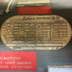 EG&G Rotron DRS5K72E Regenerative Blower 3Hp 200-230/460V 3Ph - Image 3