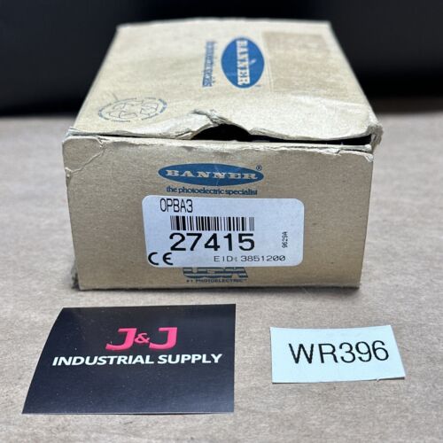NEW IN BOX- Banner OPBA3 Photoelectric Sensor 27415 || FAST SHIPPED & WARRANTY! Main Image