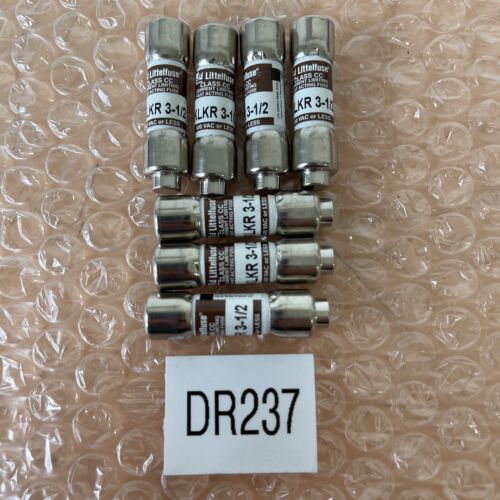 (7) NEW- Littelfuse KLKR-3-1/2 KLKR3-1/2 3.5A 600VAC Fast Acting || Fast Shipped Main Image