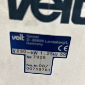 GMBH VEIT TRONIC 2003 V230 KW 1.2 Hz 50 TYPE: 1792520040 FAST SHIPPING! - Image 7