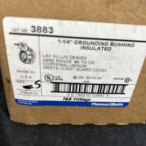 (5) NEW T & B 3883 1-1/4" INSULATED GROUNDING BUSHING WIRE RANGE #8 TO 2/0 - Image 6