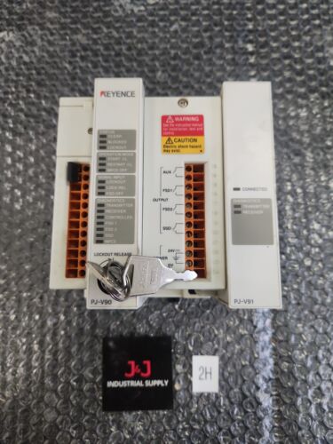 KEYENCE PJ-V90 LIGHT CURTAIN MODULE + PJ-V91 EXTENSION CONTROLLER ⚡️🇺🇸 SHIP Main Image