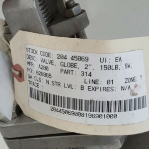 *NEW* Aloyco 2" 150# CF3M Gate Globe Valve 2-150 275Psi + Warranty! - Image 7