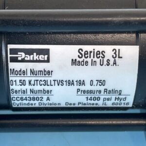 NEW NO BOX-Parker Cylinders Series 3L Model 01.50-KJTC3LLTVS19A19A-0.750 1400PSI - Image 2