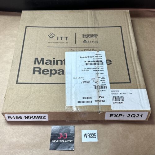 BRAND NEW ITT Industries Maintenance Goulds Pumps Repair Kit R196-MKM8Z WARRANTY Main Image