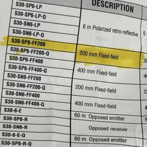 BANNER S30SP6FF200 200 mm Fixed Field Suppression Optical Sensor - Image 5