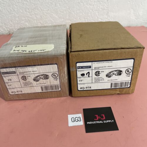 O-Z Gedney 4Q-975 Liquid Tight Connector (Lot Of 17) Sealing Ring + Warranty Main Image
