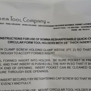*NEW* Somma Tool RQC2-C Resharpenable Quick Change Circular Tool Holder 3/8" - Image 7