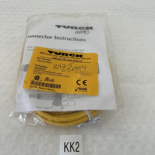 Turck U2133-97 PKG 3Z-2-PSG 3 Cable New In Sealed Bag Fast Shipping!+ Warranty Main Image