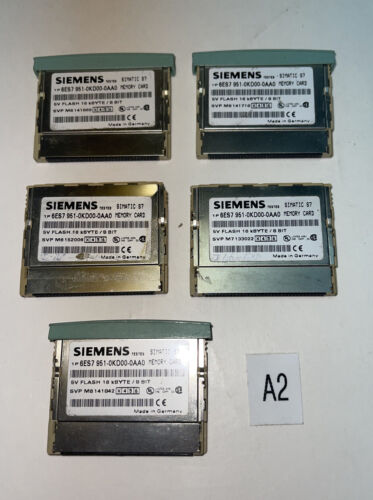 (5) Siemens 6ES7 951-0KD00-0AA0 SIMATIC S7 5V Flash 16kByte / 8 Bit Memory Card Main Image