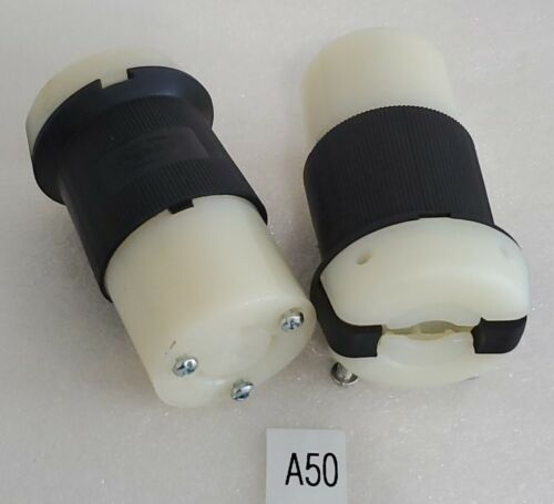 *NEW* LOT OF 2 HUBBELL HBL2313CN Insulated Connector Twist-Lock 2P 3W + Warranty Main Image