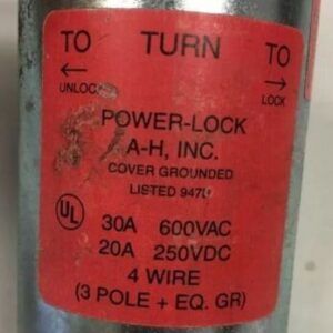 A-H Inc Power-Lock Plug 30A 600VAC 4 Wire 3 Pole *Warranty~Fast Shipping* - Image 2