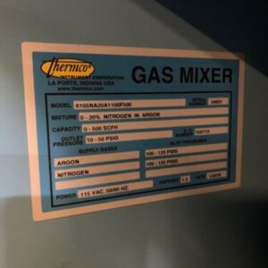 Thermco Gas Mixer 0-20% Nitrogen In Argon 8105NA20A1100F500 0-500 SCFH - Image 11