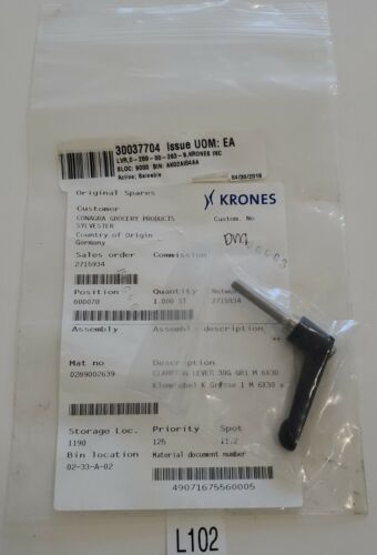*NEW* Krones 0289002639 Clamping Lever 30G GR1 M6x30 Handle 0-289-00-263-9 Main Image