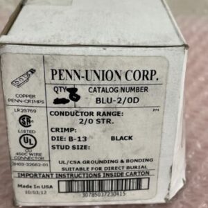 Penn- Union Corp. (8) PUC BLU-2/0 /Black B-13 Fast Shipping +Warranty - Image 4