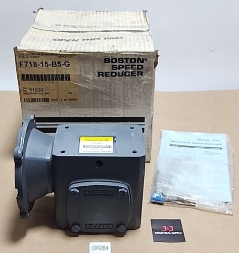 *NEW* Boston Gear F718-15-B5-G C-Face Right Angle Reducer 1.13Hp 15:1 + Warranty Main Image