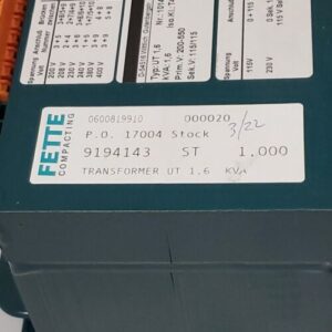 *NEW* Marx UT 1,6 Transformer Fette 9194143 1,6kVA 200-550V 50/60Hz + Warranty! - Image 4