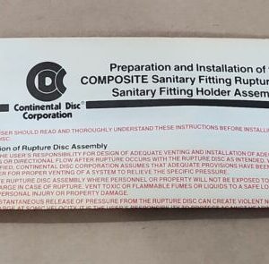 *NEW* Continental Disc 249967 CDCV-G (SF) 1-1/2" 316-TEF-316-TEF 52Psig Warranty - Image 6