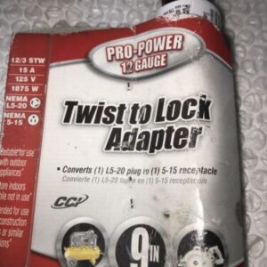 # New Twist Lock Generator Adapter Plug Heavy Duty 3 Prongs L5-20 Plug# - Image 3