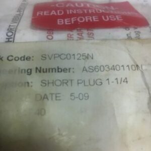 New Curtiss Wright SVPC0125N Short Plug 1 1/4" 100 PSI Warranty! Fast Shipping! - Image 2