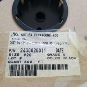 *NEW* LOT OF 2 Suflex Flexicone 200 2430020011 500' Rolls Size 20 Grade C Black - Image 5