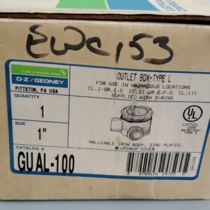 *NEW* OZ/Gedney GUAL-100 1" Zinc Explosion Proof Type L Outlet Box + Warranty! - Image 8