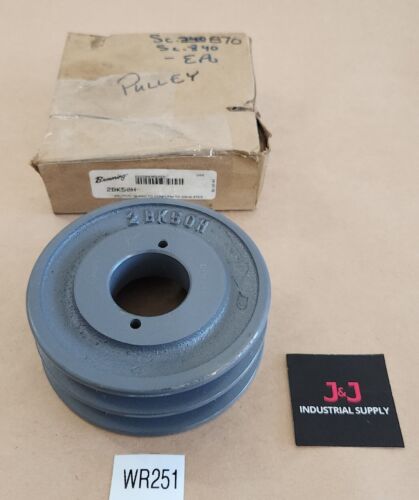 *NEW SURPLUS* Browning 2BK50H 2-Groove Cast Iron Gripbelt Sheave + Warranty! Main Image
