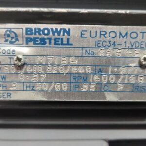 *PREOWNED* Brown Pestell Euromotor 3 Phase Motor M71B4 ⚡️🇺🇸 SHIP+WARRANTY - Image 2