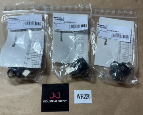 (3) NEW NO BOX- Weidmuller 1018790000 IE-FCM-RJ45-C In-Line Adapter || WARRANTY! Main Image