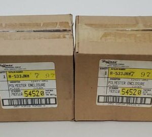 *NEW* LOT OF 2 Hoffman A-533JNM Polyester Enclosure 5x3x3 54520 + Warranty! - Image 4