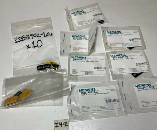 SIEMENS 3SB3902-1AU Emerg Stop Plates (Lot Of 26) 12.5x27MM Fast Shipping! Main Image