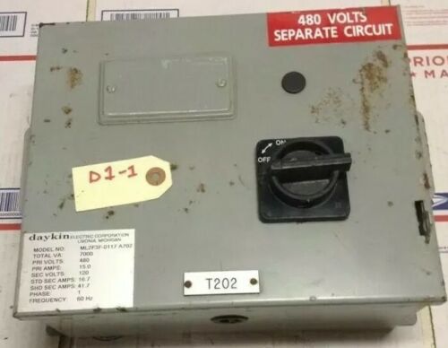 Used Daykin Transformer Model ML2F3F-0117 A702 + WARRANTY & Fast SHIPPING! Main Image