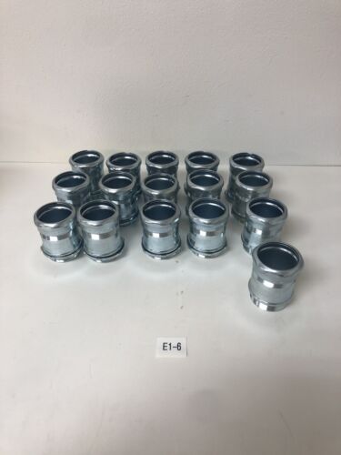 1-1/2" Metallic Tube EMT Compression Connector New Fast Shipping (Lot Of 16) Main Image