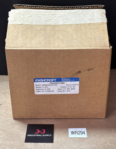NEW- Ashcroft A4WAM0442P210#G Pressure Transmitter 0.25% Accuracy 10PSIG 1/2NPT Main Image