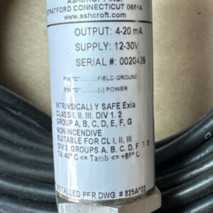 NEW- Ashcroft A4WAM0442P25#G Pressure Transmitter 0.25% Accuracy 5PSIG 1/2NPT - Image 7
