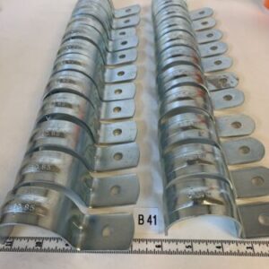 2 Inch 1-hole (EMT) Strap Jiffy Med.85 (Lot of 12)&2”T.W.(Lot Of 11) - Image 1