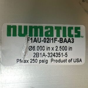 PREOWNED- Numatics F1AU-02I1F-BAA3 Pneumatic Cylinder 6β Bore 2.5β Stroke πΊπΈ - Image 2