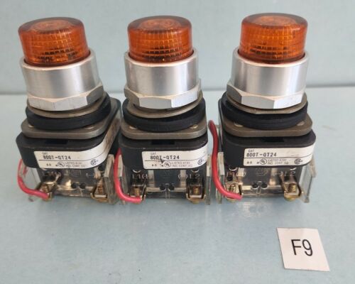 Allen Bradley 800T-QT24A Orange Amber Illuminated Push Button 800TQT24A Main Image