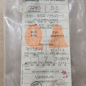 *BRAND NEW* Limitorque 0501-121 Worm Gear Assembly 58:1 Ratio + Warranty! - Image 8