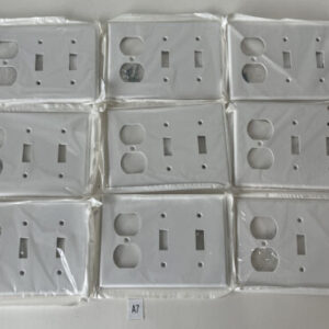 *NEW* (9) LEVITON 262B SWITCH PLATE IVORY (2) Outlets (2) Switches + Warranty! - Image 1