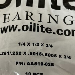 OILITE BEARINGS AA519-02B LOT OF 24 (20) In Sealed Factory Packaging - Image 3
