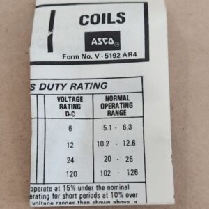 *NEW* [6] Asco 64-982-1 D Solenoid Valve Coil 110/120V 50/60 FB + Warranty! - Image 9