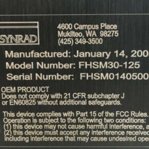SYNRAD FH SERIES Smart MARKING HEAD FHSM30-125 FLA-200 + *Warranty* - Image 6