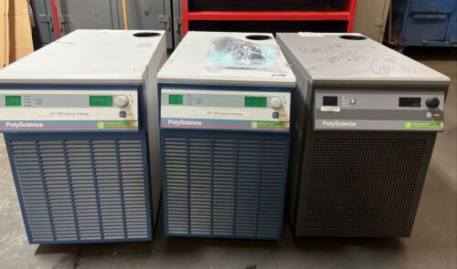 Lot Of 3 Perkin Elmer Polyscience Whispercool Chillers N0772036, N0772046 Main Image