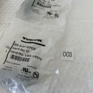 Turck BS8151-0/PG9 M12 Connector Male New In Sealed Package Fast Shipping! - Image 1