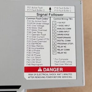*PREOWNED* Allen-Bradley 160-BA01NSF1 /C Speed Drive 0.37kW .5Hp 380V + Warranty - Image 5