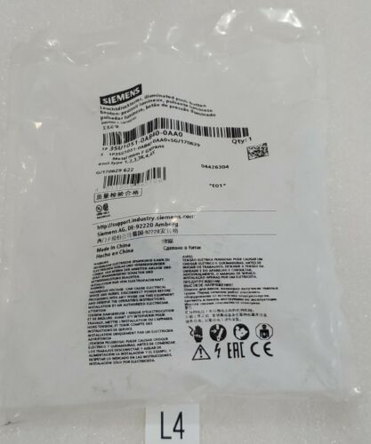 *NEW* Siemens 3SU1051-0AB40-0AA0 22mm Green Illuminated Operator Push Button Main Image