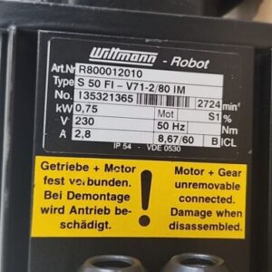 *NEW* Wittmann Robot R800012010 Servo Motor & Gearbox S 50 FI-V71-2/80 +Warranty - Image 2